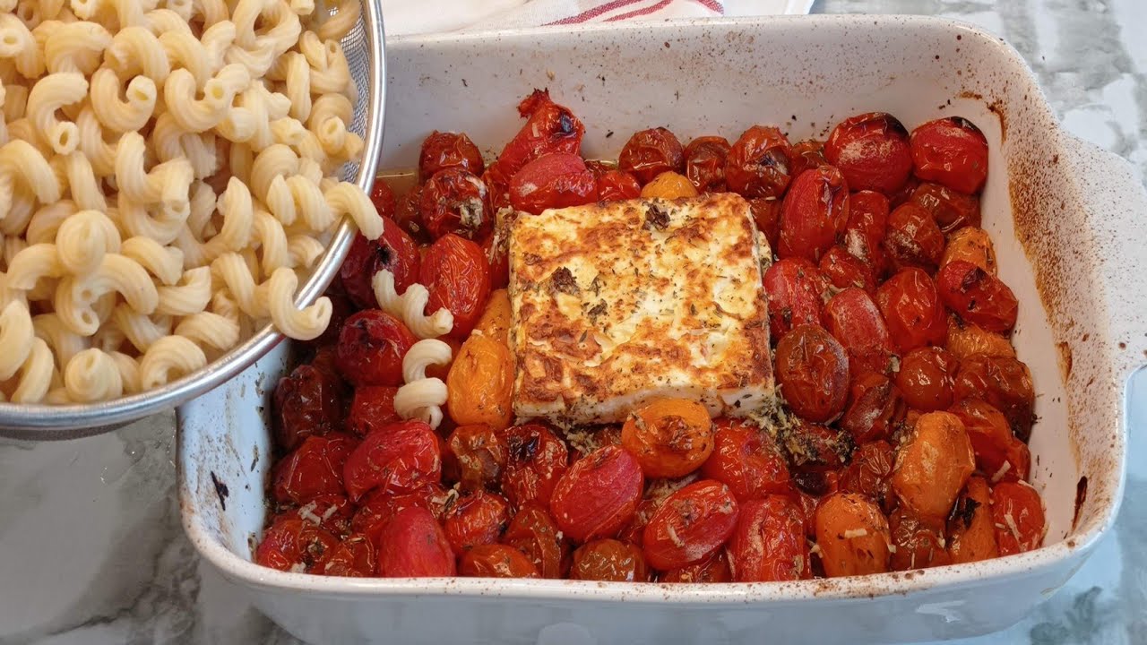 Tu Dois Essayer Recette De Pâtes à La Fêta Et Tomates Cerises Aux Four ...