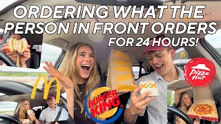 LETTING THE PERSON IN FRONT DECIDE WHAT I EAT FOR 24 HOURS!!