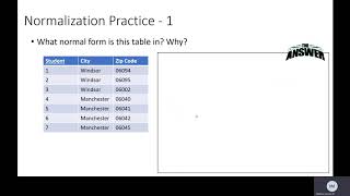 Database Part 4 Class 3 Normalization Practice
