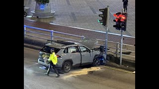 車CAM直擊 - 咩事要直衝入 D-Park 咁急 😰荃灣大涌道與青山道交界 事發一刻