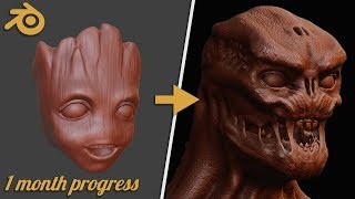 How to Improve at Sculpting | My 1 month progress | Blender