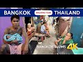 Khlong toei SLUMS BANGKOK Thailand 🇹🇭  Walking tour 2023