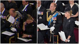 Heartbroken Prince Edward keep wiping tears at Mother Funeral
