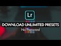 How To Download Unlimited Lightroom Presets Without Password - Sp Editor