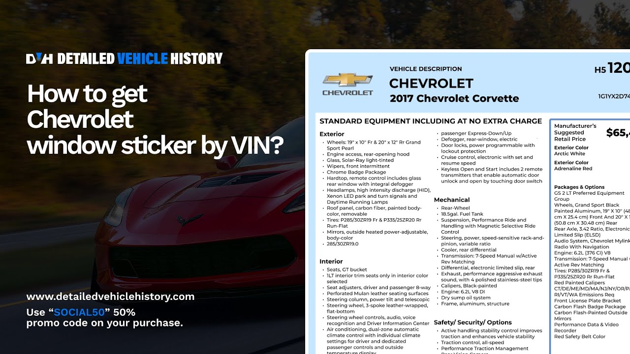 HOW TO GET YOUR CHEVROLET WINDOW STICKER BY VIN? | Chevrolet Window ...