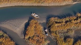 Oyster Harvesting - An Aerial View