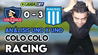 COLO COLO 0 vs 3 RACING | ANÁLISIS JEAN PIERRE BONVALLET | #racing #colocolo