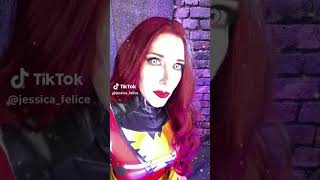 Jessica Felice: Dark Phoenix! Marvel Disney Halloween Costume Makeup #Cosplay: SuperFan Hype #Shorts