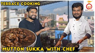 Terrace Cooking S3 Ep2 - Chettinad Mutton Sukka | Kannada Fun Cooking | Unbox Karnataka