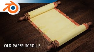 Old Paper Scrolls - Blender 3D Tutorial