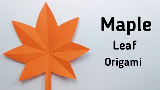 DIY : Maple Leaf Origami - Maple Leaf Paper Cutting - Easy Paper Craft