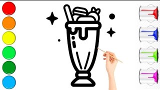 How to Draw A Ice Cream Glass 🍨🍦Step by Step drawing for kids and toddlers