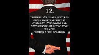 Deception Tip 12 - Simultaneous Gestures - How To Read Body Language