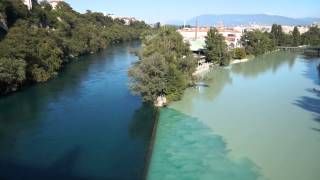 The confluence of the Rhone and Arve rivers and the etymology of the word 'rival'