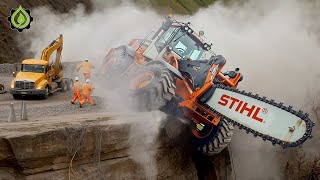 Extreme Dangerous Fastest Big Chainsaw Cutting Tree Machines | Monster Stump Removal Excavator #109