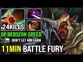 11MIN BATTLE FURY Troll Warlord Crazy Berserk OP Attack Speed 100% Deleted All Tanker Dota 2