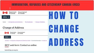 How to change address with IRCC