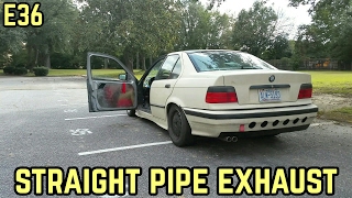 20$ STRAIGT PIPE EXHAUST!!! : BMW E36 325i Straight Pipe/Muffler Delete Exhaust Sound