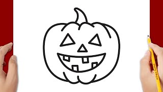 Cómo dibujar una calabaza de Halloween