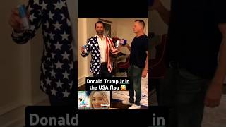 Would you rock this look? Donald Trump in wears the US flag 😅 #donaldtrump #donaldtrumpjr