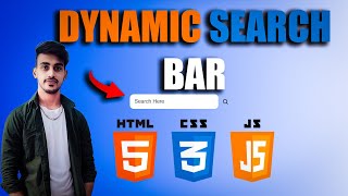 Dynamic Search Bar - HTML CSS and JavaScript