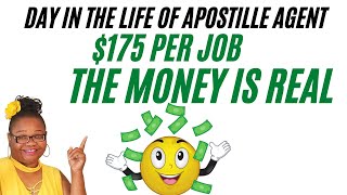 Apostille Notary- General Notary Work Day in the life, Stream of income ,Side Hustle, Extra Income