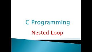 33.Nested Loop || C Programming || In Bangla