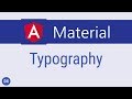 Angular Material Tutorial - 4 - Typography