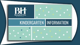 BHS Kindergaten Orientation 2021-2022