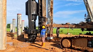 80 cm diameter pile installation work