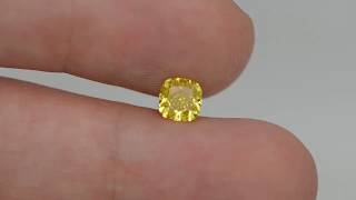 Cushion Cut 1.01 Carat Fancy Vivid Yellow VS2 Natural Loose Diamond