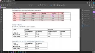 Accessible PDF Tables