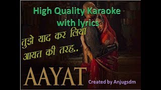 Aayat with original Alaap Karaoke with lyrics (High Quality)