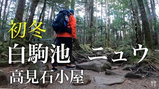 【北八ヶ岳】初冬の白駒池　50代登山2年生が行く　ニュウ　中山　高見石小屋の揚げパン　ソロ登山