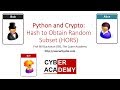 Python and Crypto: One-TIme Hashed-based Signatures: HORS
