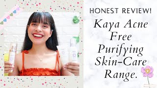 HONEST REVIEW OF KAYA ACNE FREE PURIFYING CLEANSER, TONER \u0026 NOURISHER | THE SMILEY DIVA