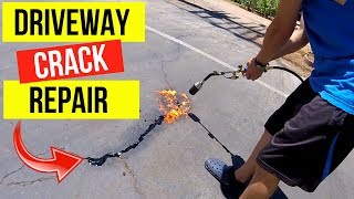 Best Way to Fix CRACKS in Asphalt Driveway -Jonny DIY