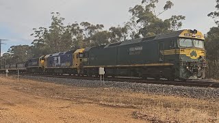 7912V PN up empty grain (G520+BL30+X50), Murtoa to Melbourne, 0935, 3/2/25, Deep Lead VIC