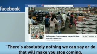 Facebook page: American-only hours at Costco near Canada