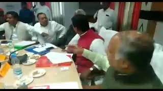 BJP MP Sharad Tripathi beats MLA with shoes