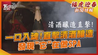 一口入魂!直擊清酒釀造 發現「它」在做SPA｜TVBS新聞