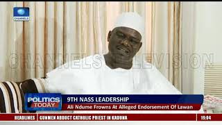 9th NASS Leadership: Ali Ndume Frowns At Alleged Endorsement Of Lawan