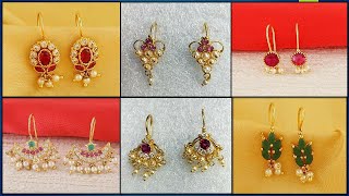 Maharashtra Special Pearl and Gold Plated Bugadi Earrings Design /Maharashtrian Bugadi Earring