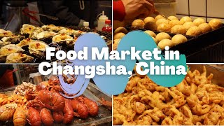 Night Food Market in Changsha, China