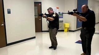 Clark County Sheriff's deputies take part in active school shooter training