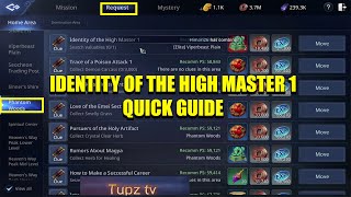 MIR 4 - IDENTITY OF THE HIGH MASTER 1 | REQUEST MISSION PHANTOM WOODS QUICK GUIDE