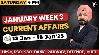 Weekly Current Affairs 2025 | January 2025 Week 3 | Parcham Classes Current Affairs #parchamclasses