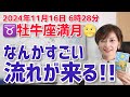 【2024年11月16日牡牛座満月🌕】なんかすごい流れが来る！そのきっかけは・・・【ホロスコープ・西洋占星術】