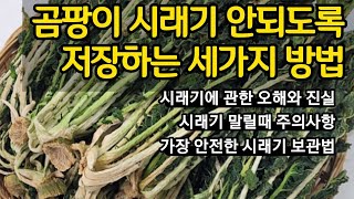 시래기 잘못 말리고 잘못 보관하면 곰팡이 투성이 돼요. 시래기 저장법 세가지!