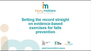 Setting the record straight on evidence based exercises for falls prevention